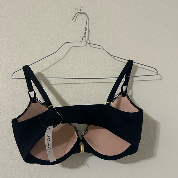 NWT SOMA EMBRACEABLE Push-Up Front-Close Bra  Lace Black Size 32DD Soft Stretch - Picture 6 of 9